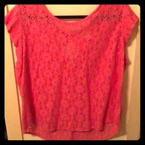Pretty in pink Lacey top